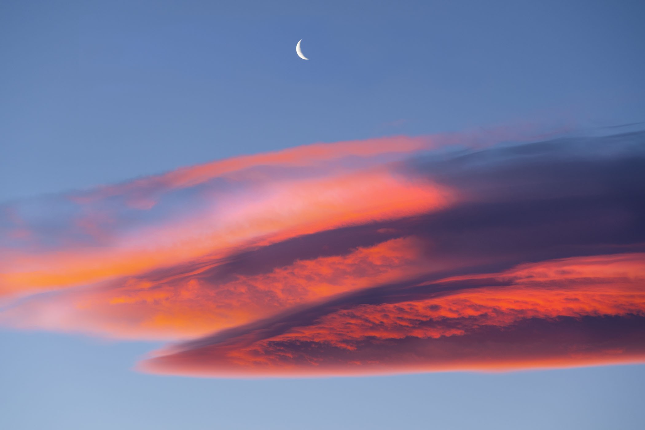 Crescent Moon and Clouds