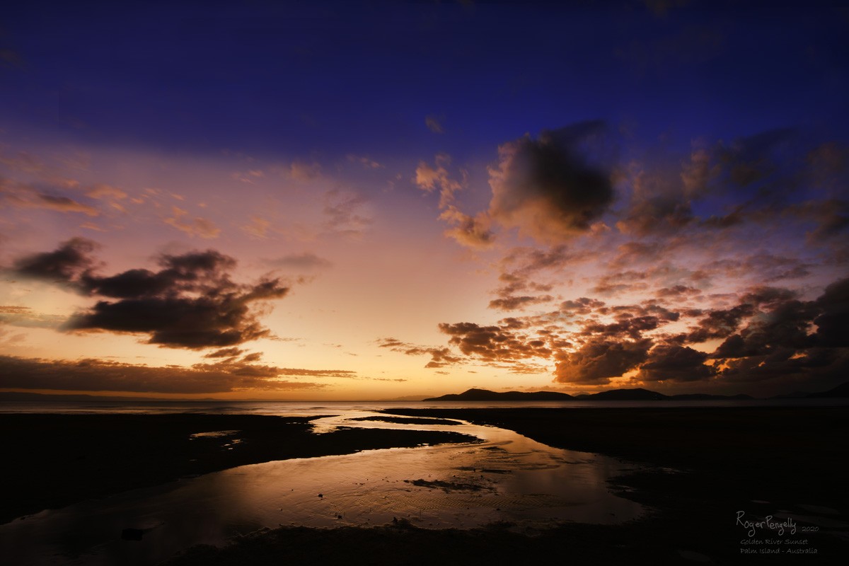 Golden Rivers Sunset 