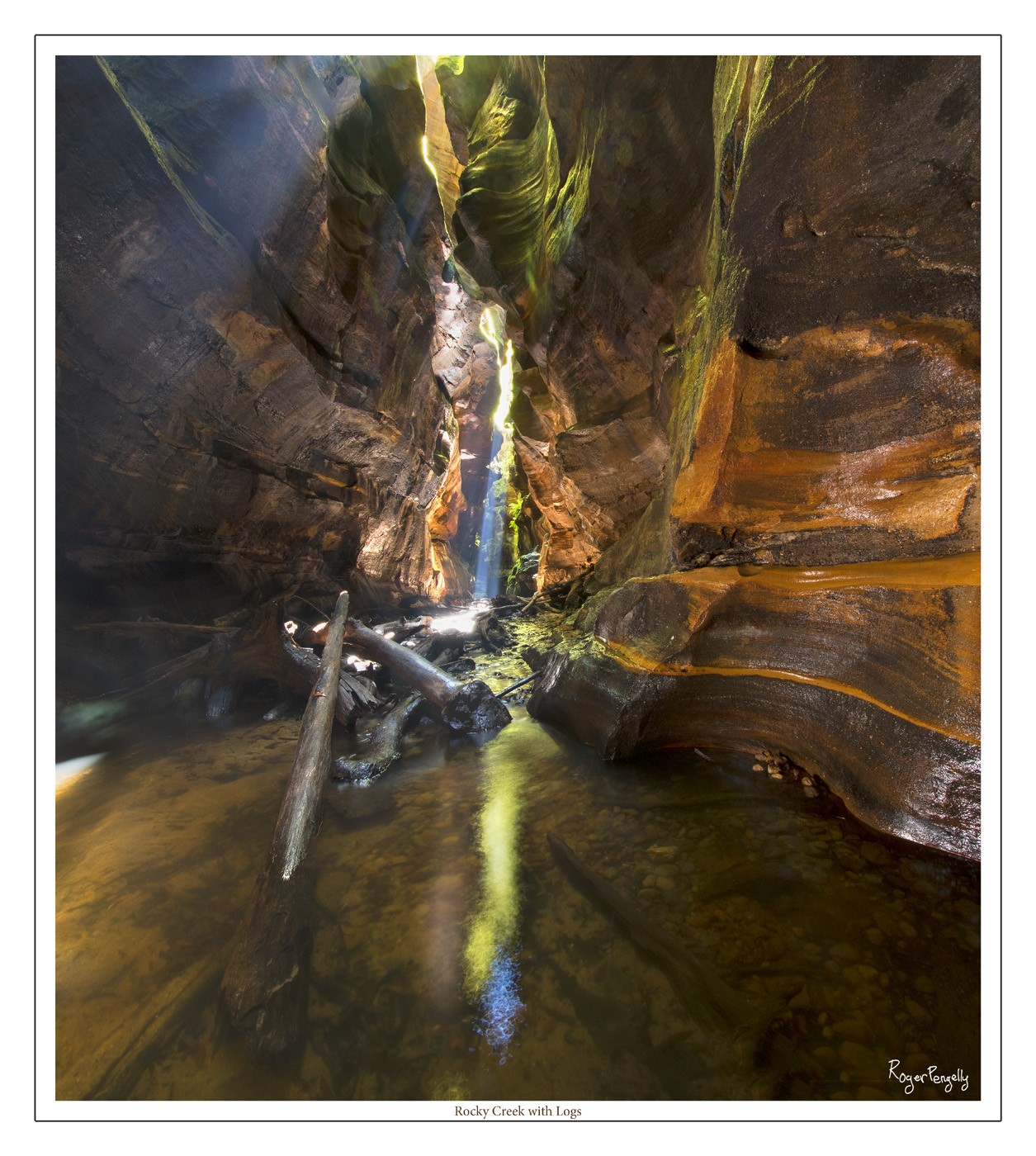 Rocky Creek With Logs